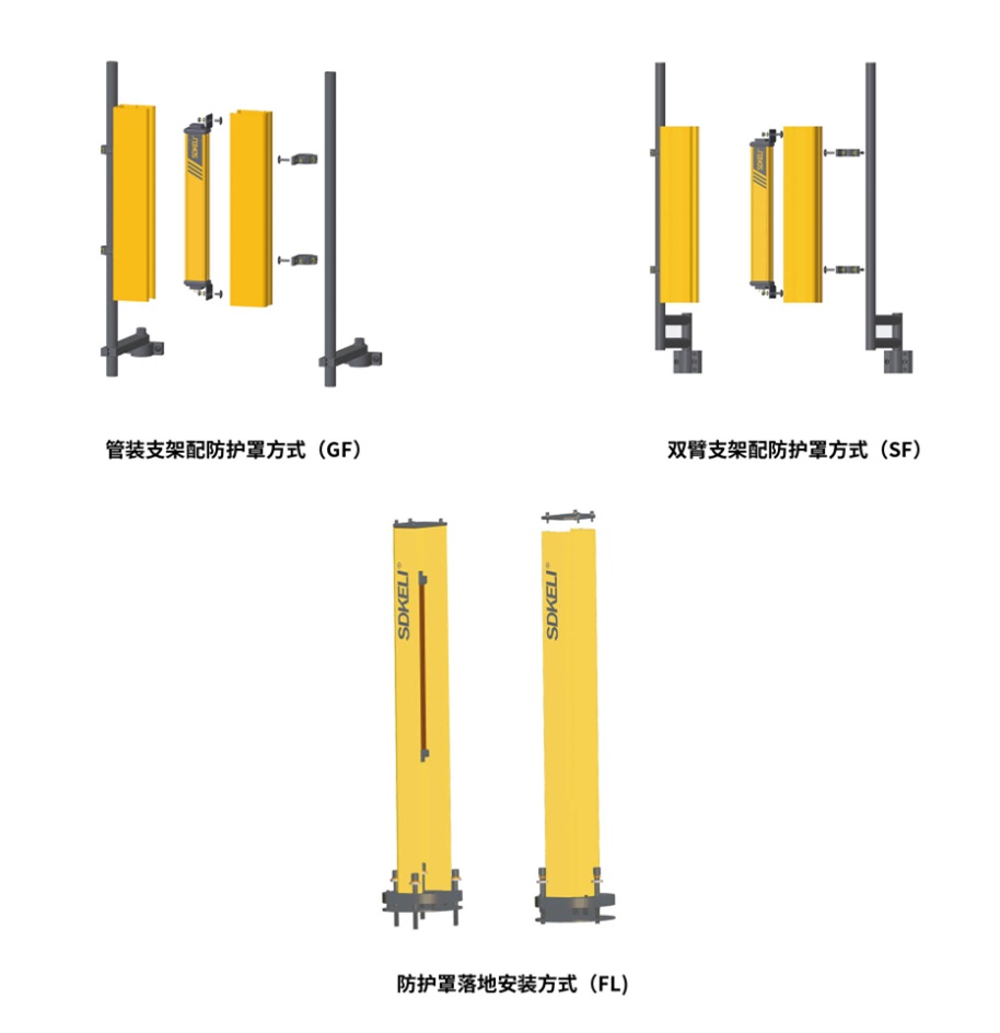 KS06安全光幕防護(hù)罩安裝方式2